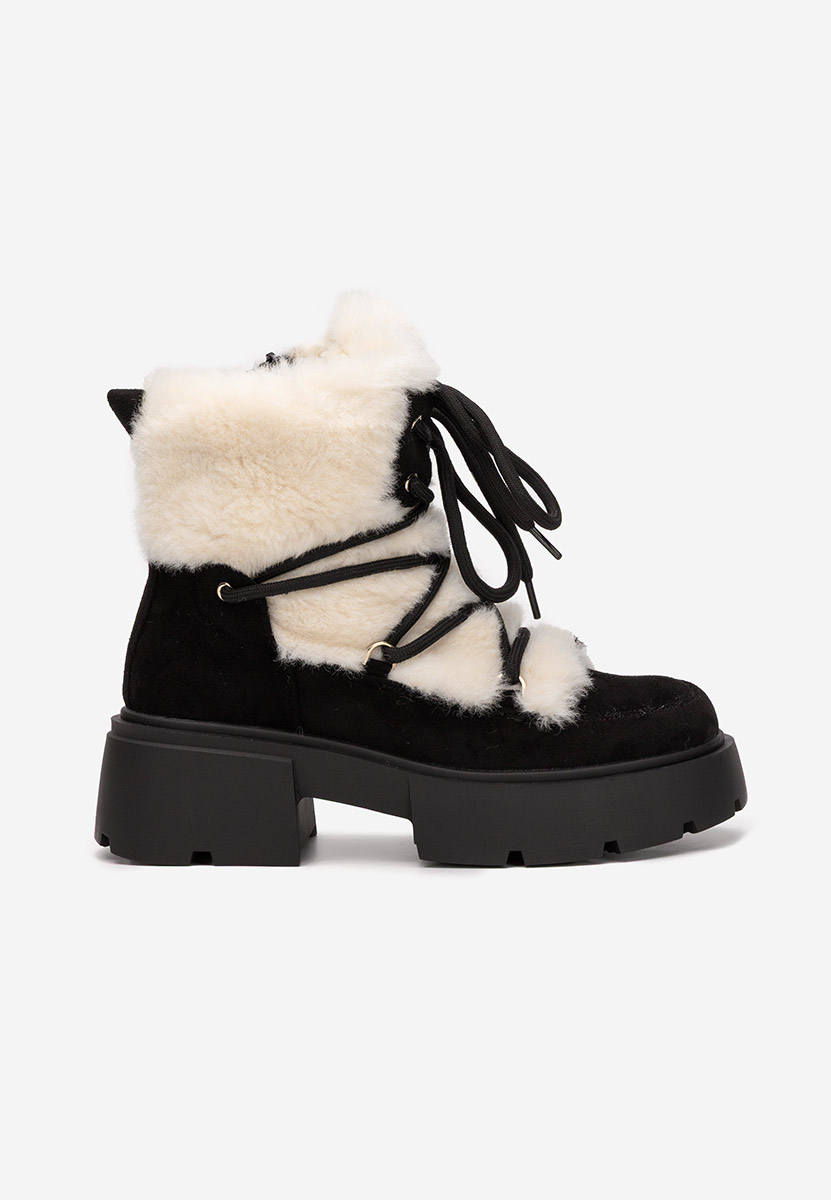 Černé kotníkové zimní boty Aslyn