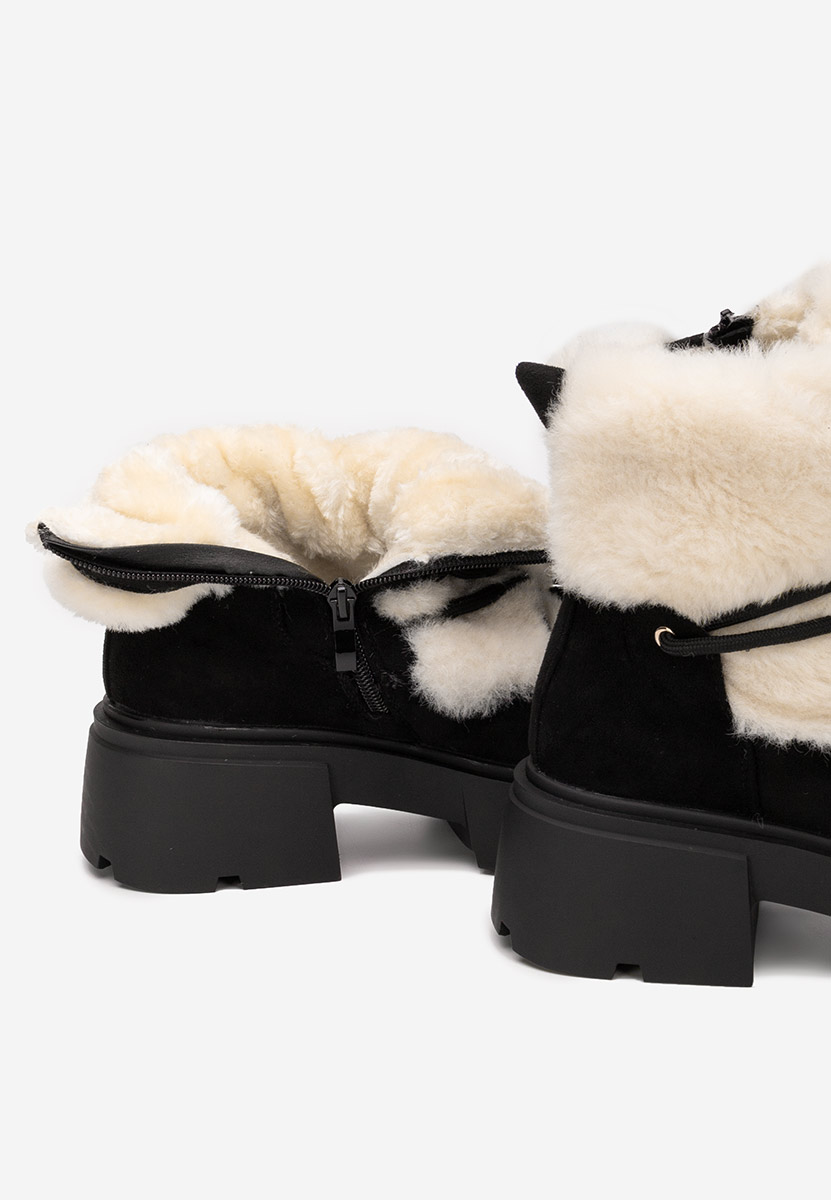 Černé kotníkové zimní boty Aslyn