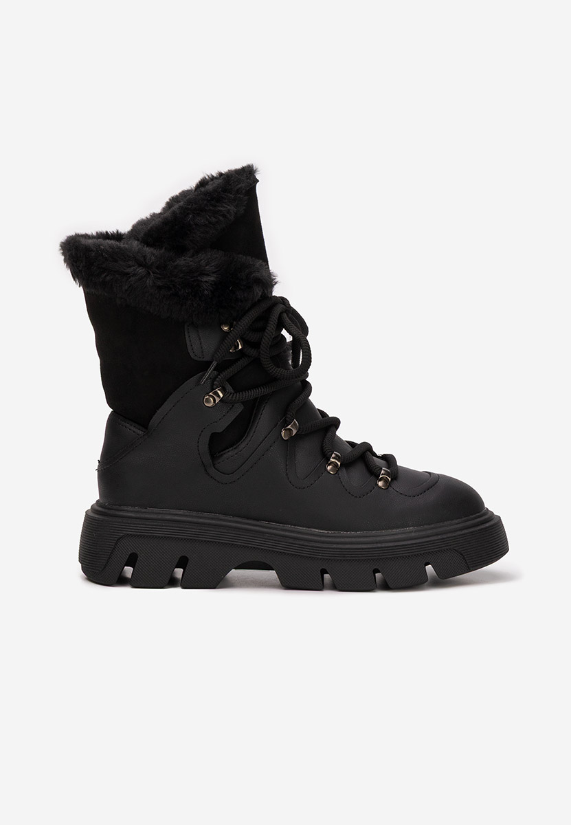 Černé kotníkové zimní boty Celima