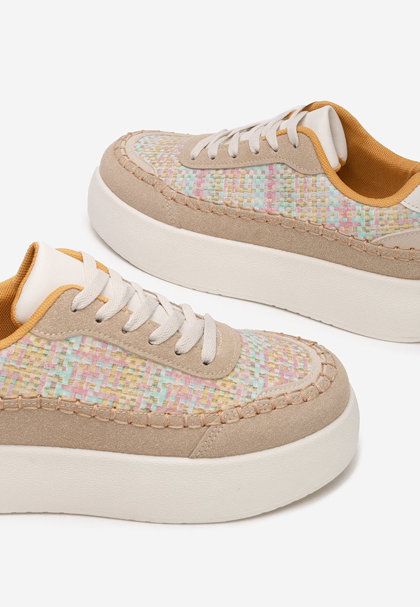 Khaki dámské tenisky na klínku Cecila