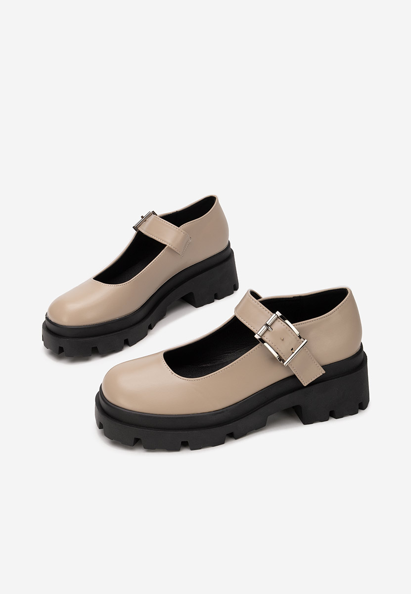 Béžové lodičky na platformě Masovia