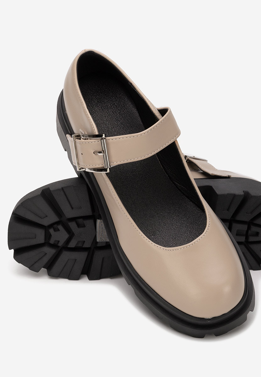 Béžové lodičky na platformě Masovia