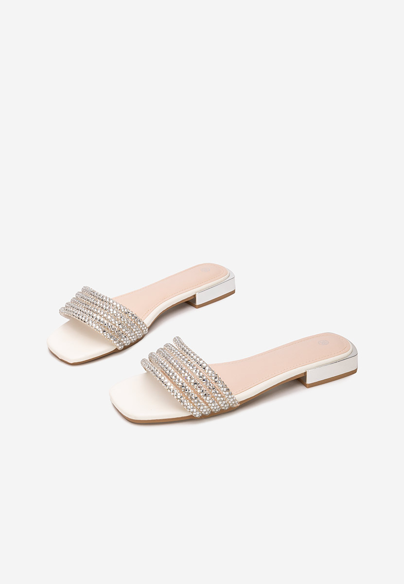 Bílé pantofle dámské Emiko