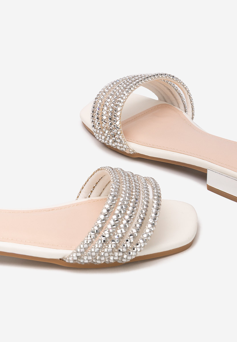 Bílé pantofle dámské Emiko