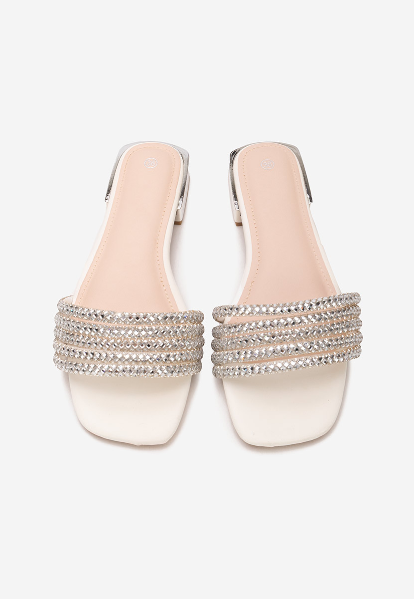 Bílé pantofle dámské Emiko