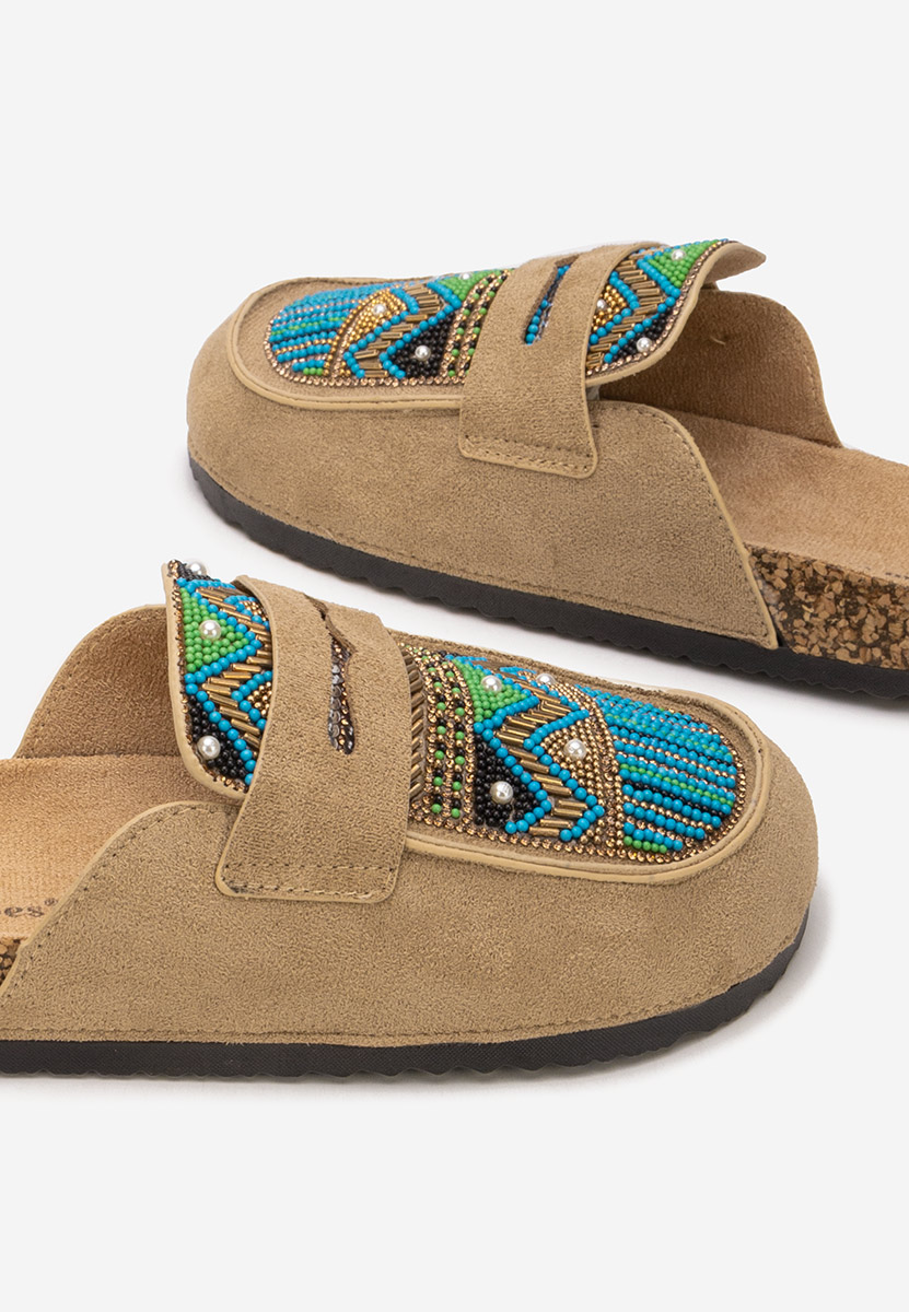 Khaki dámské dřeváky Jovana