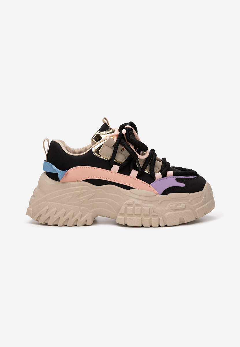 Černé dámské tenisky na klínku Elvora