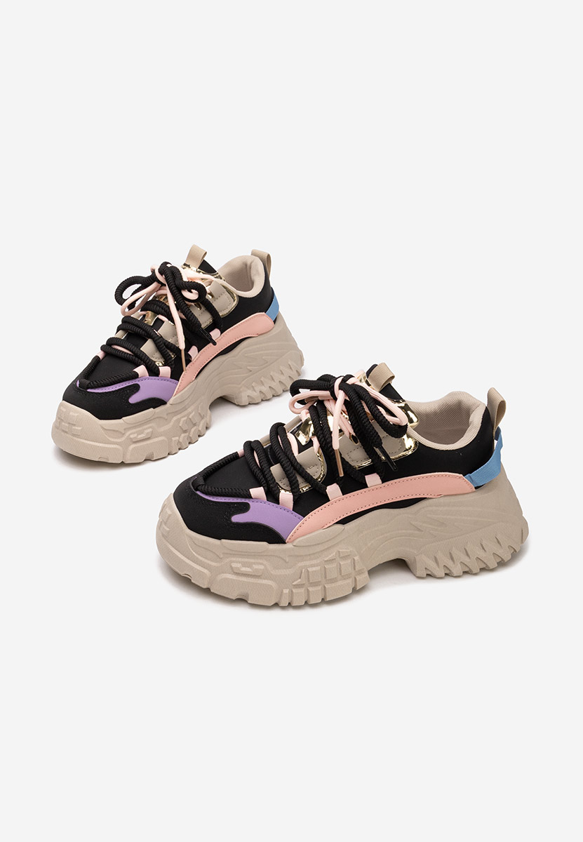 Černé dámské tenisky na klínku Elvora