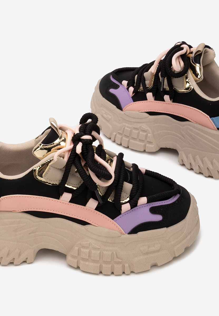 Černé dámské tenisky na klínku Elvora