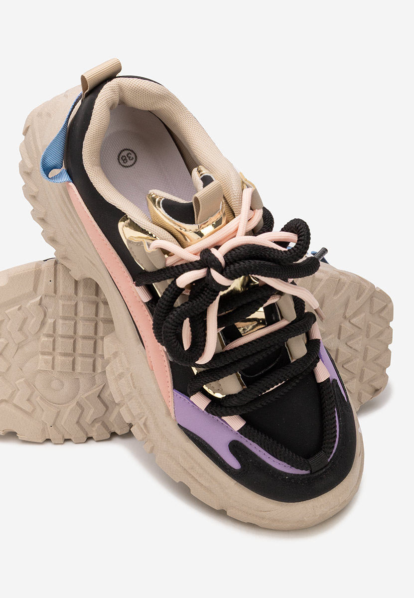 Černé dámské tenisky na klínku Elvora