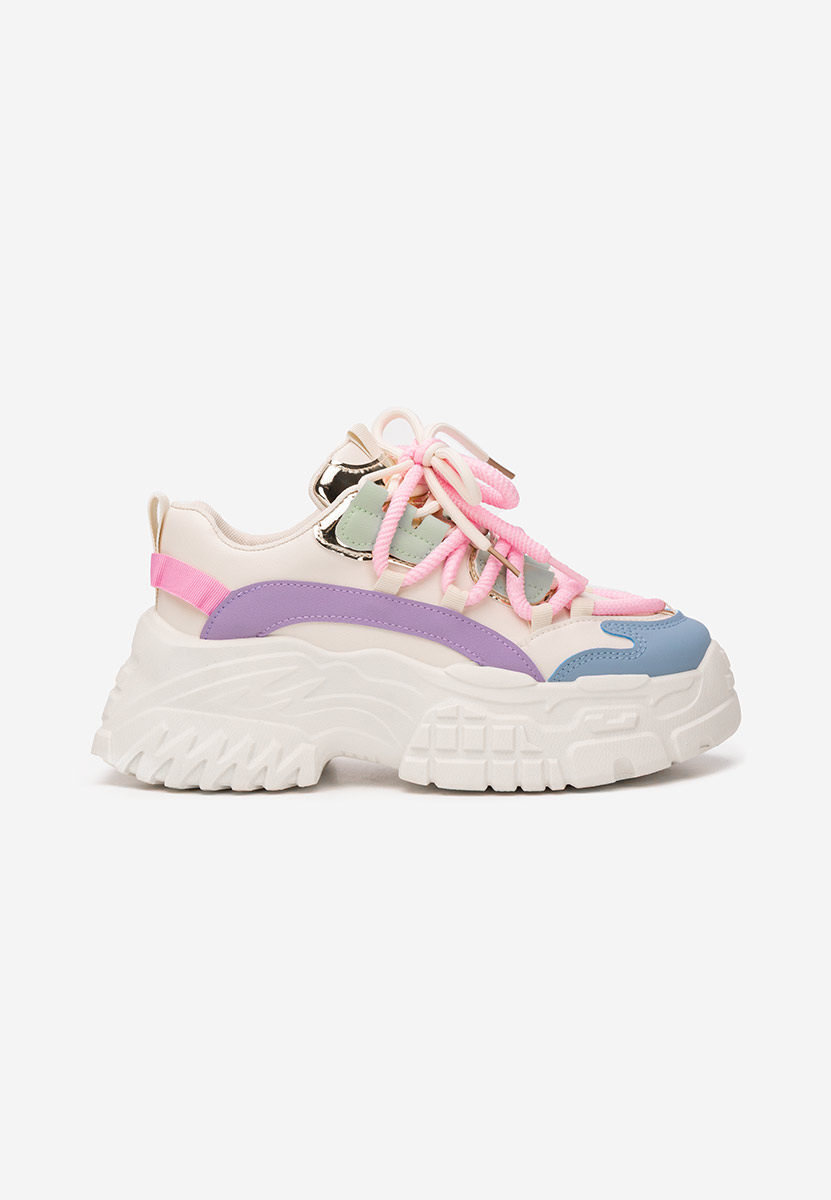 Viacfarebné dámské tenisky na klínku Elvora