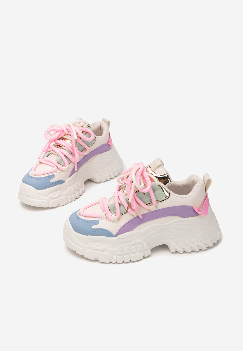 Viacfarebné dámské tenisky na klínku Elvora