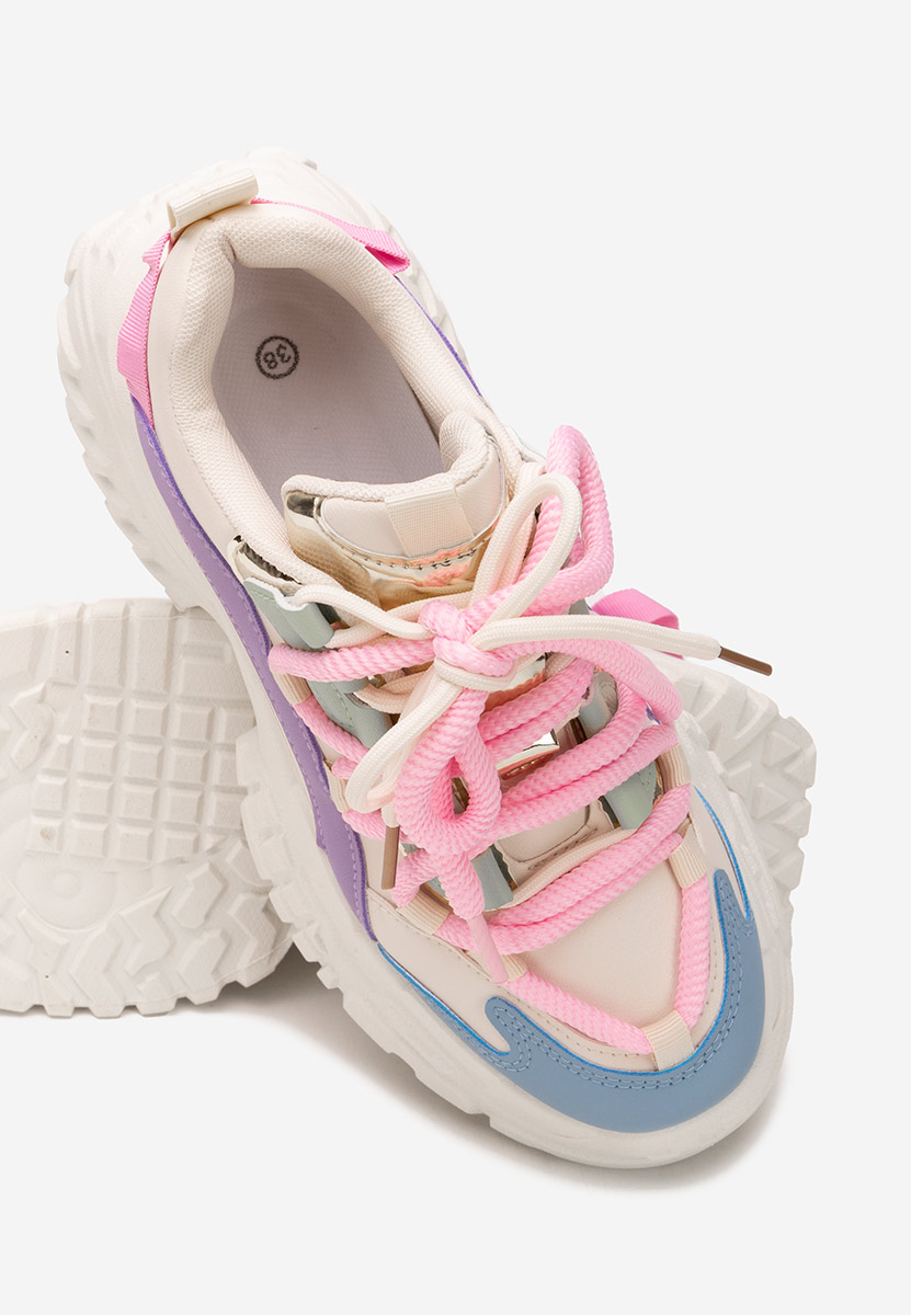 Viacfarebné dámské tenisky na klínku Elvora