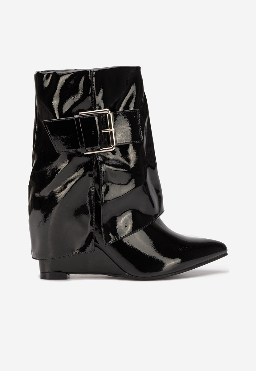 Černé kotníkové boty na klínku Irinea V2