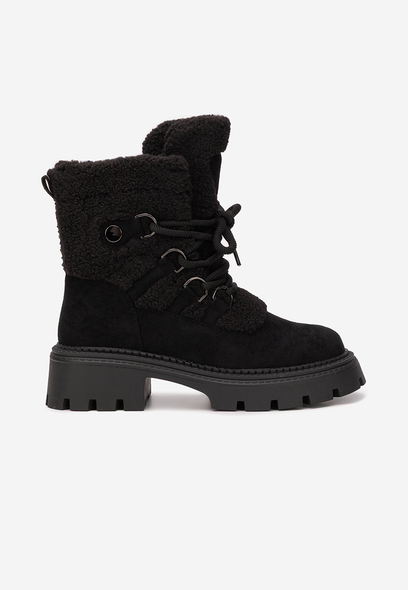 Černé kotníkové zimní boty Kalindra