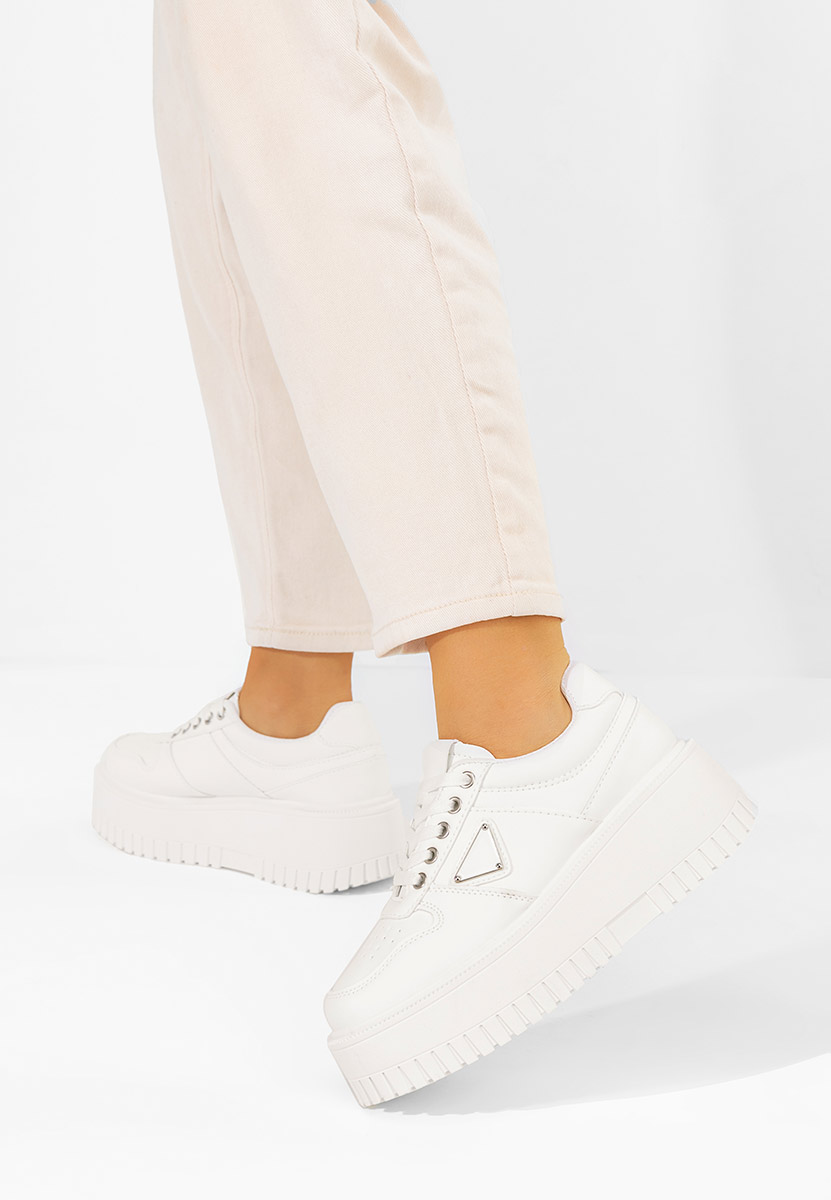 Bílé dámské tenisky na platformě Madaline