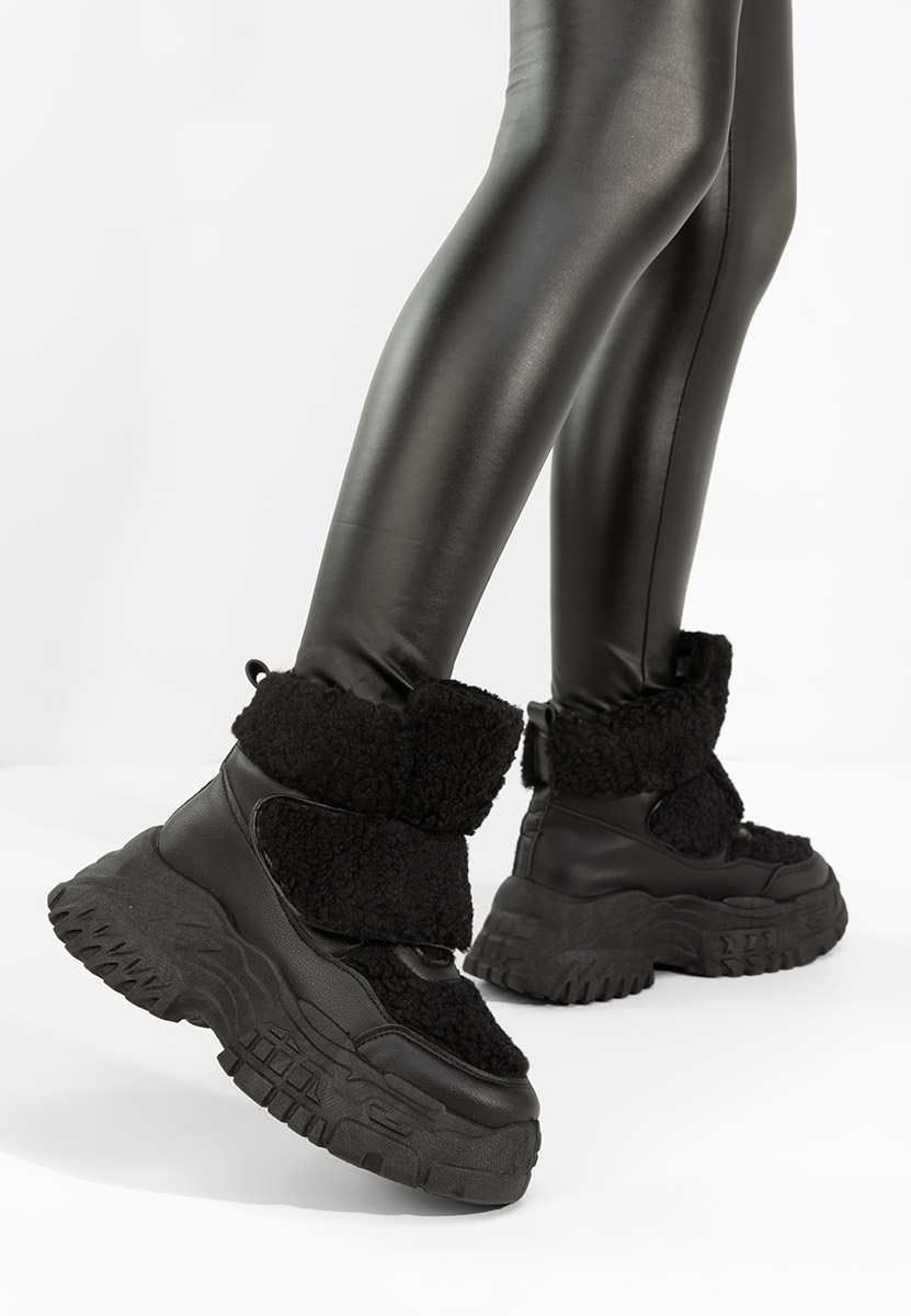 Černé zimní tenisky dámské Comino