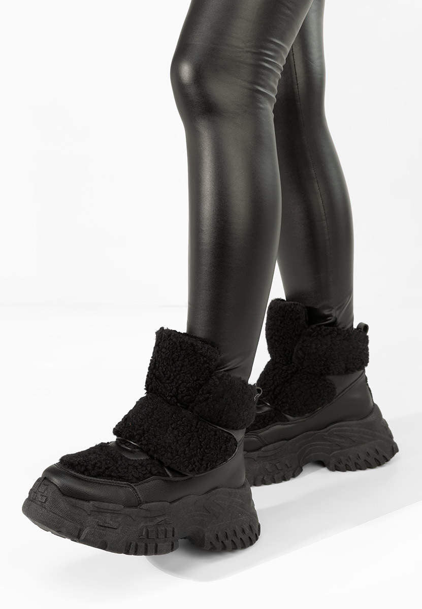 Černé zimní tenisky dámské Comino