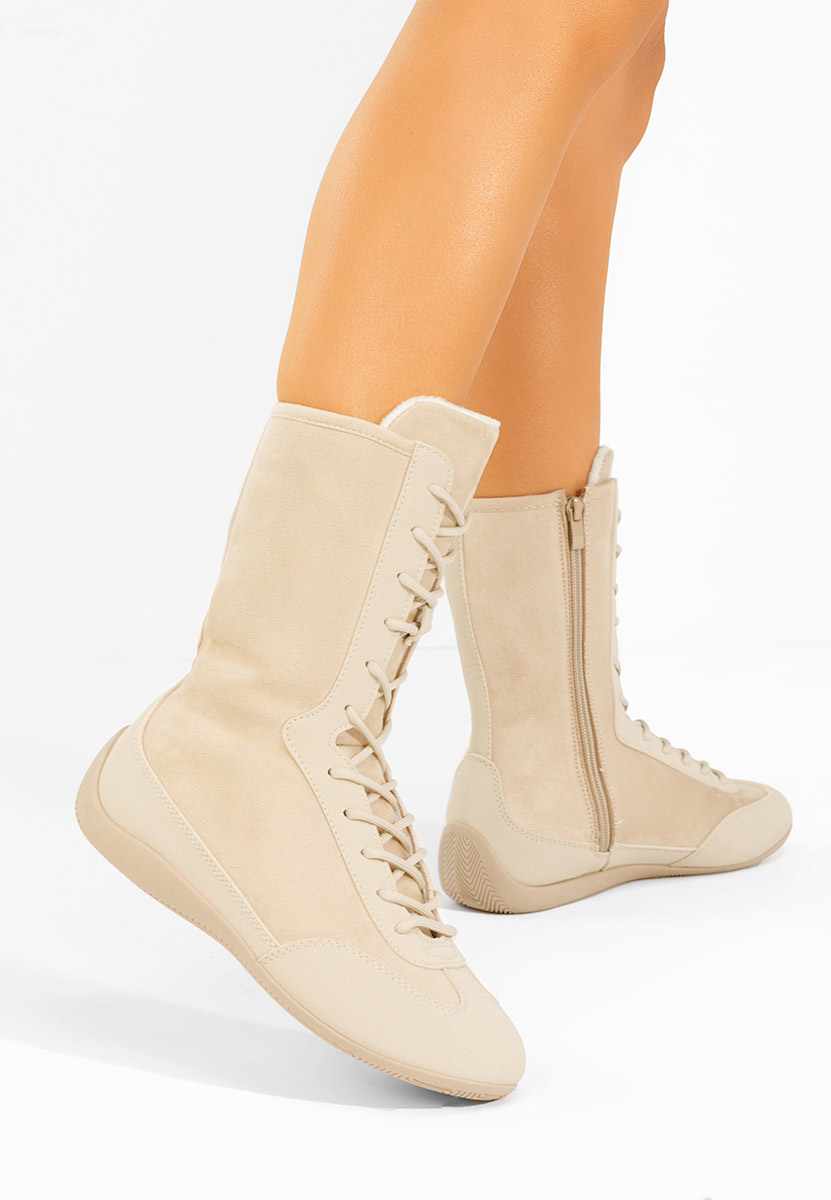 Béžové kotníkové tenisky Stelia