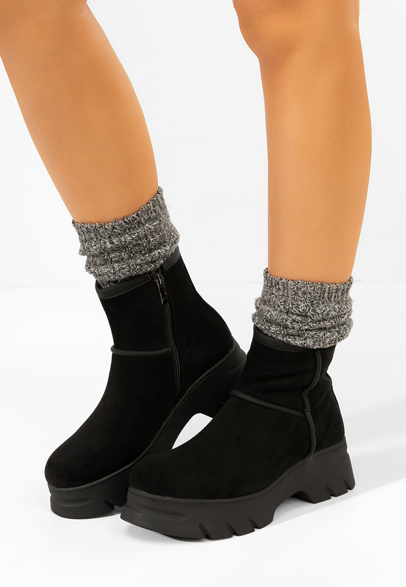 Černé dámské kotníková obuv Geronia