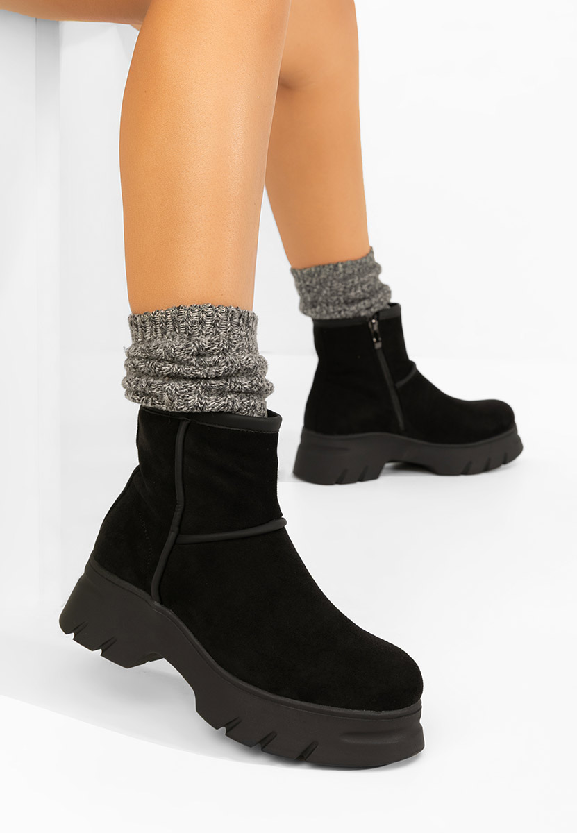 Černé dámské kotníková obuv Geronia