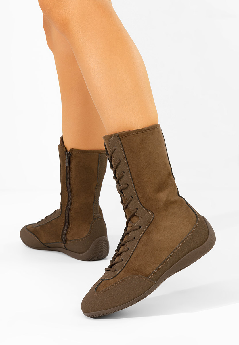 Hnedé kotníkové tenisky Stelia