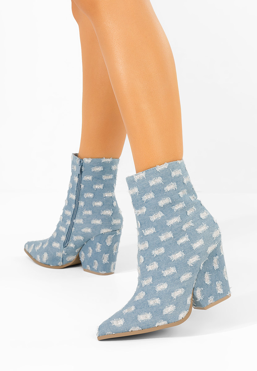 Denim kotníkové boty cowboy Lariza V2