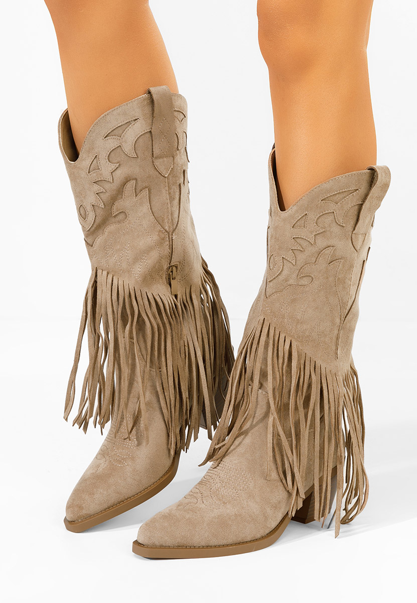 Khaki dámské kozačky Jalira