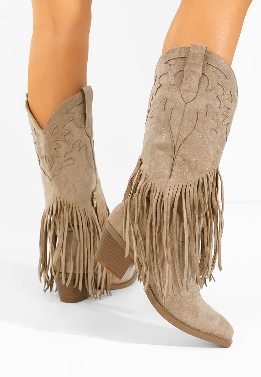 Khaki dámské kozačky Jalira