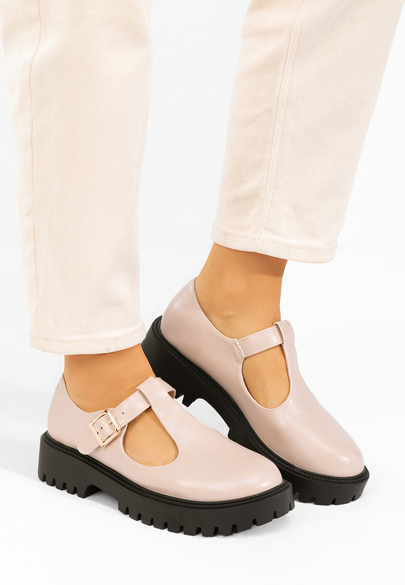 Béžové dámské polobotky Kenia