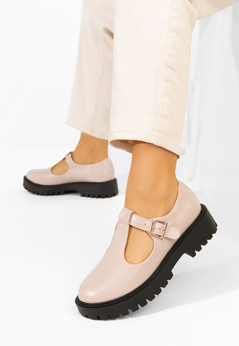 Béžové dámské polobotky Kenia