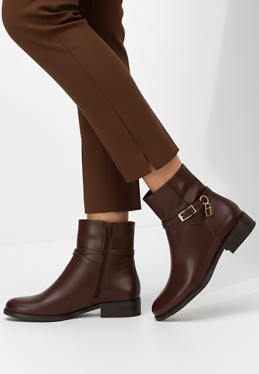 Hnedé dámské kotníková obuv Aurisel