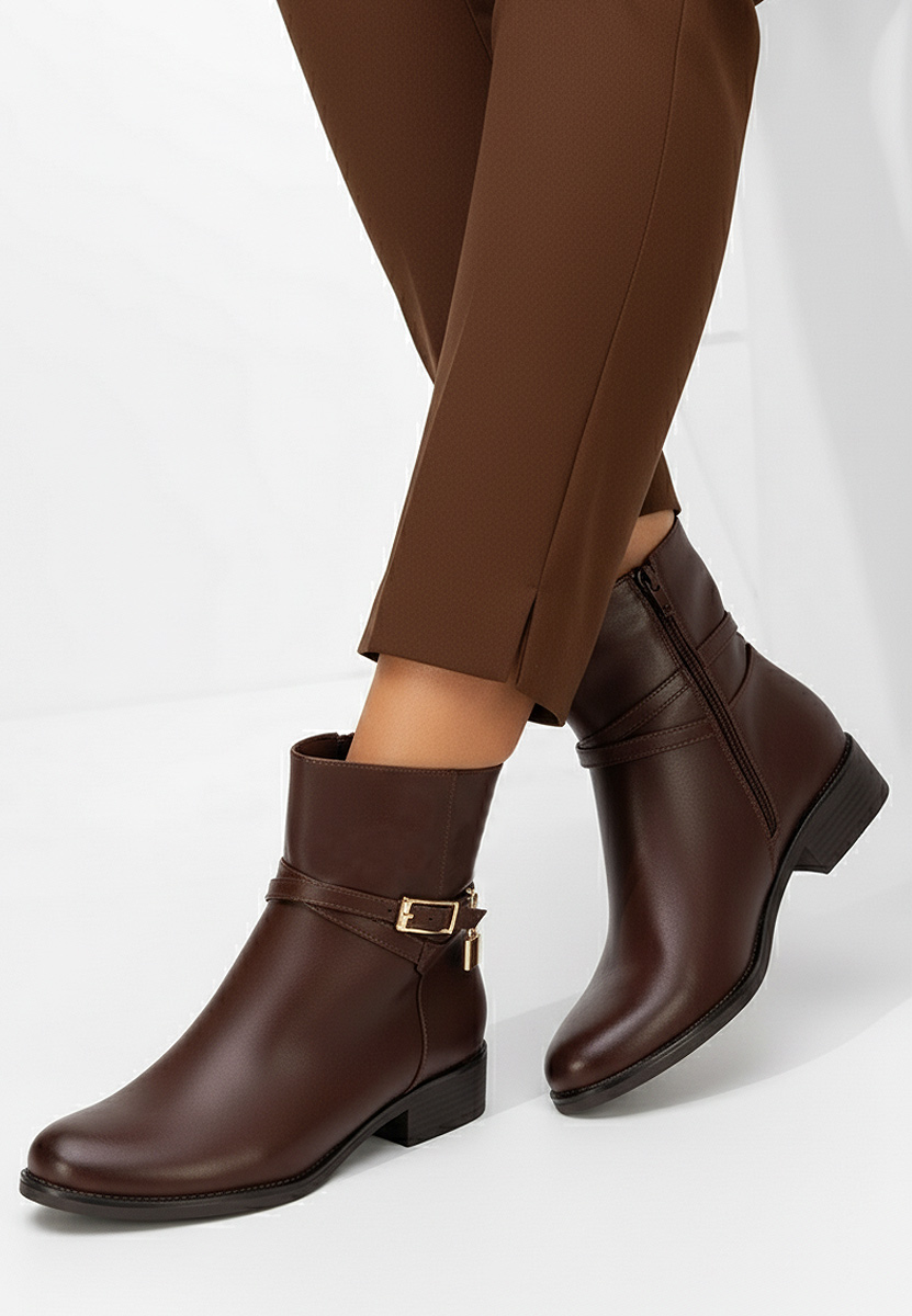 Hnedé dámské kotníková obuv Aurisel