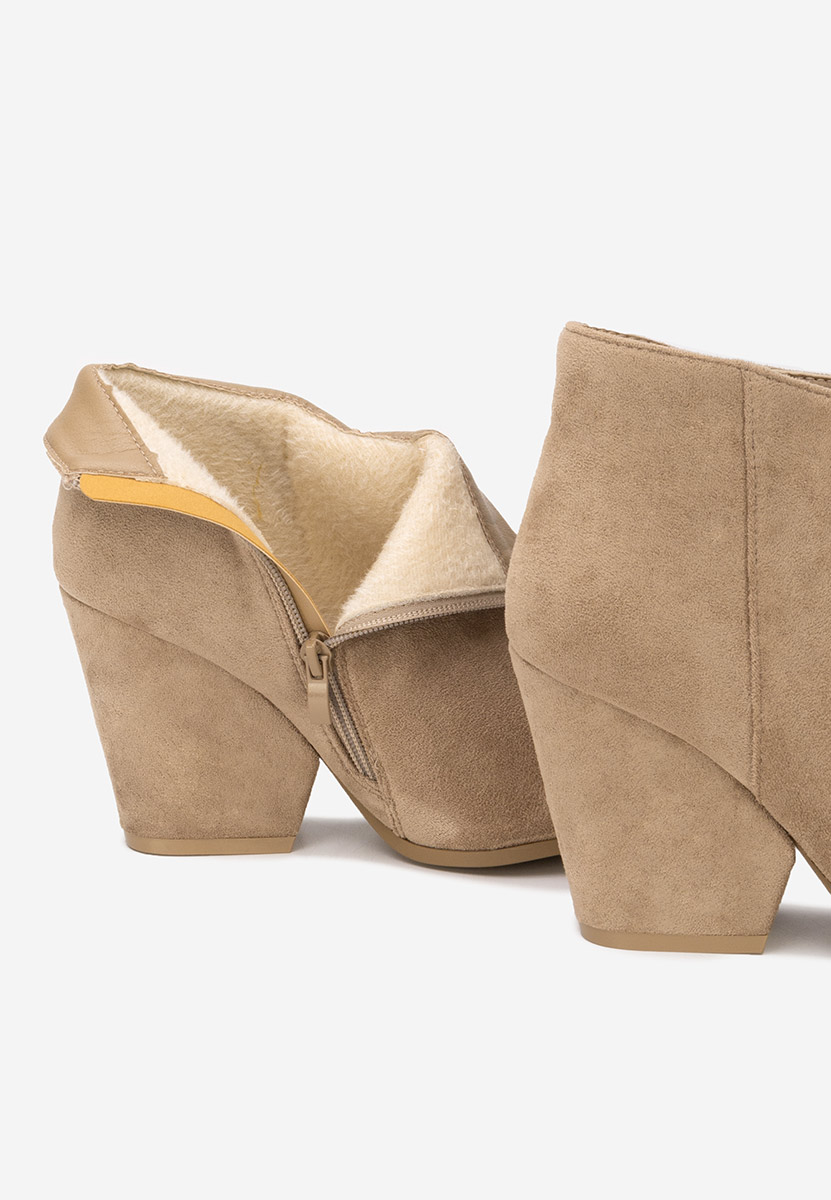 Khaki kotníkové boty cowboy Versalia