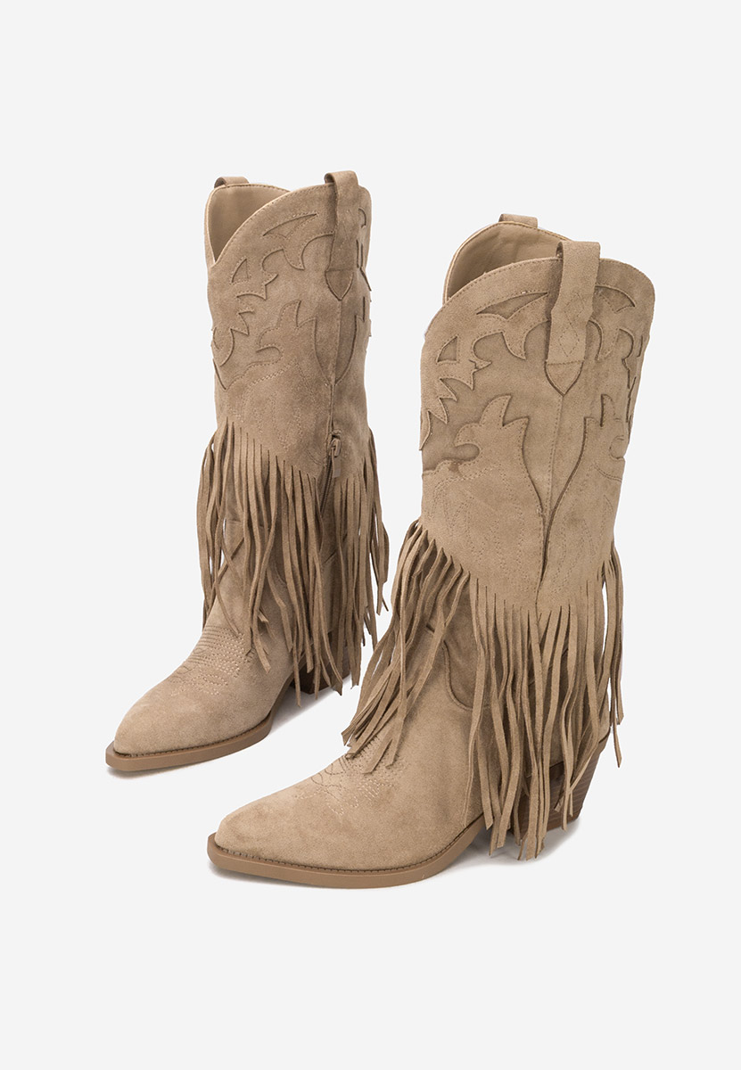 Khaki dámské kozačky Jalira