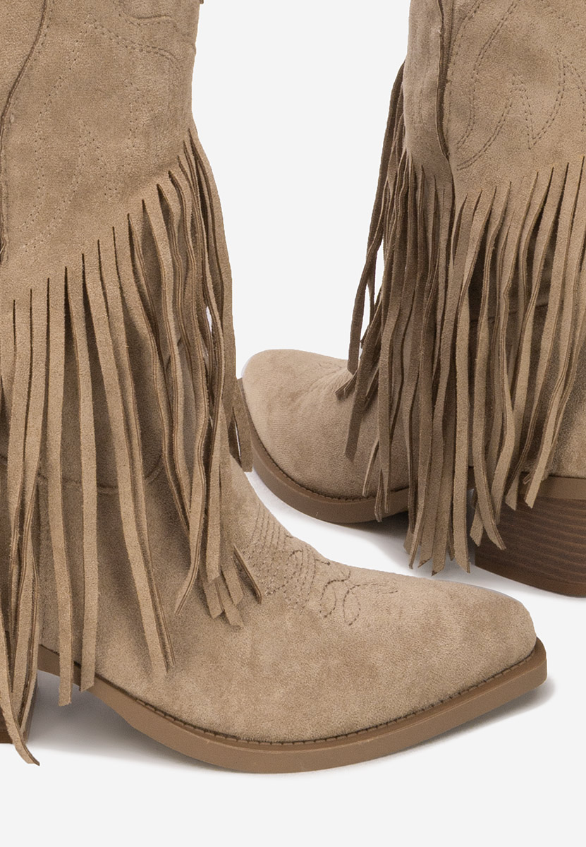 Khaki dámské kozačky Jalira