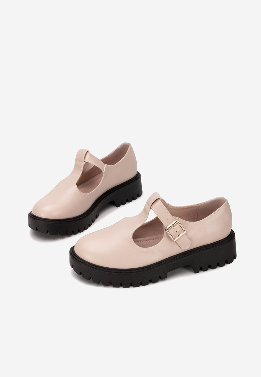 Béžové dámské polobotky Kenia