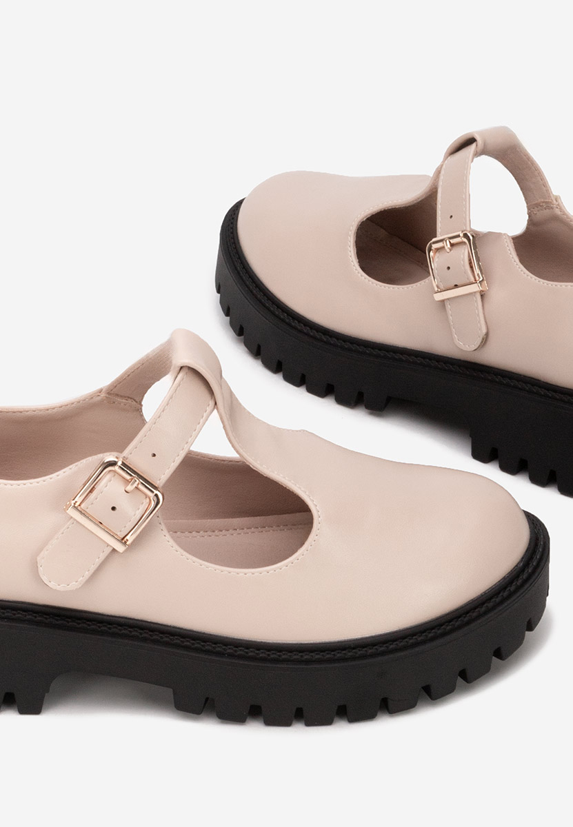 Béžové dámské polobotky Kenia