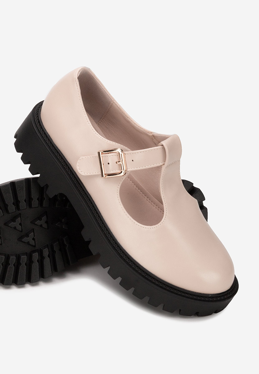 Béžové dámské polobotky Kenia