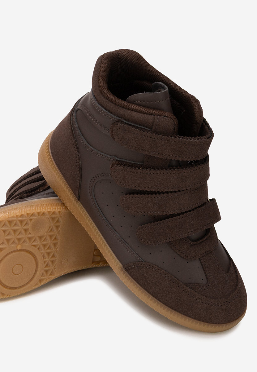 Hnedé kotníkové tenisky Fluvia