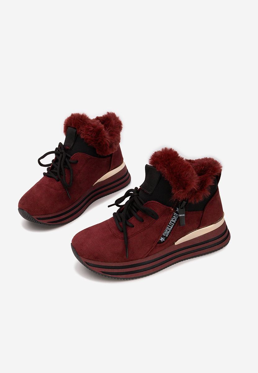 Bordové zimní tenisky dámské Axira