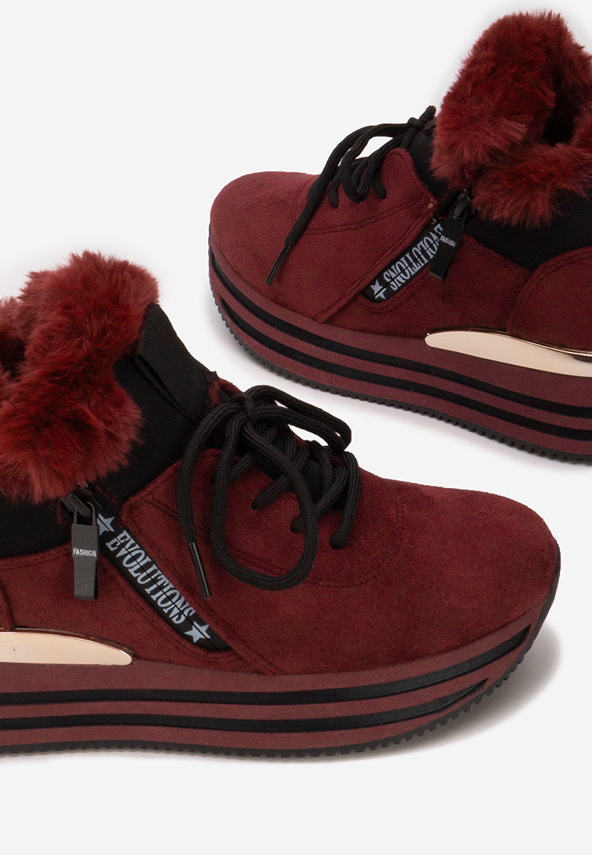 Bordové zimní tenisky dámské Axira