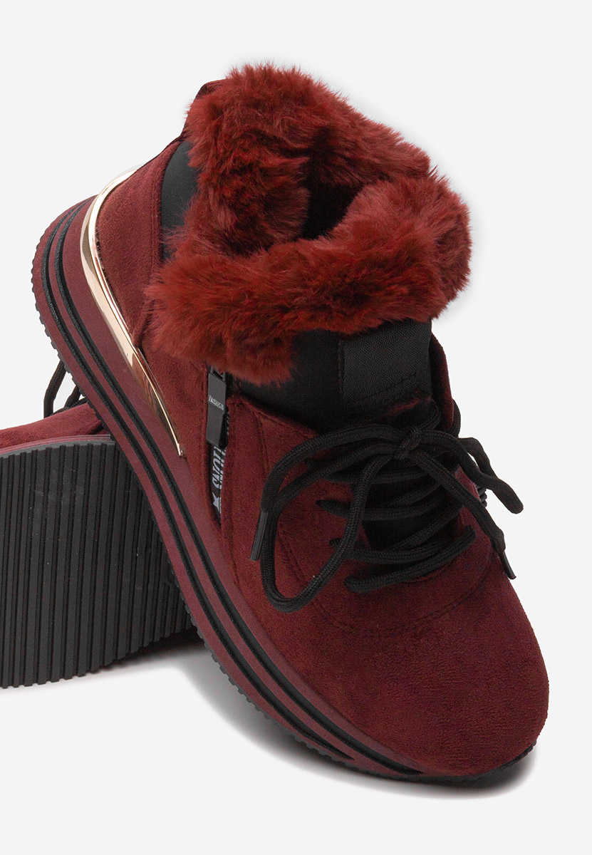 Bordové zimní tenisky dámské Axira