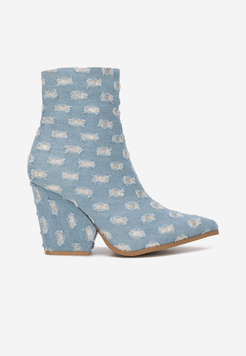 Denim kotníkové boty cowboy Lariza V2