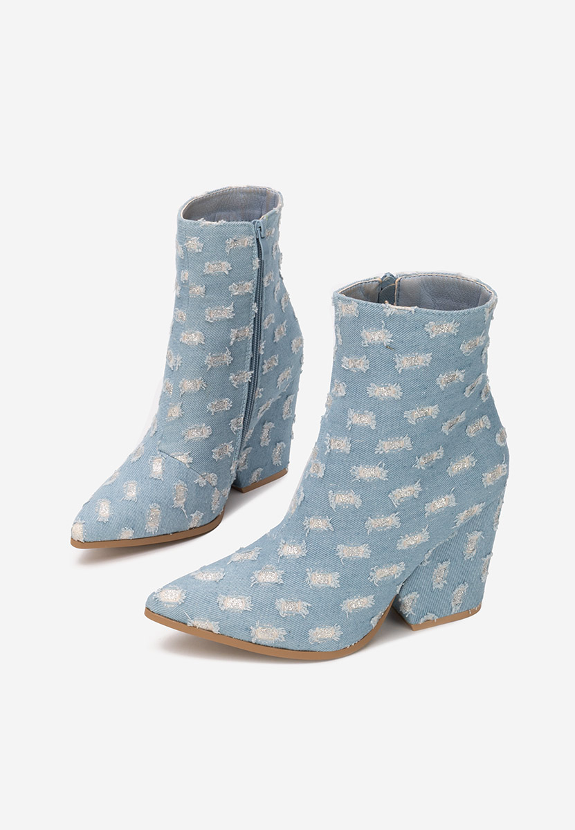 Denim kotníkové boty cowboy Lariza V2