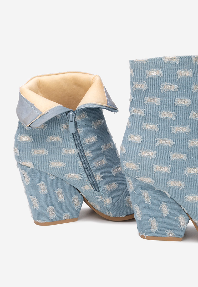 Denim kotníkové boty cowboy Lariza V2