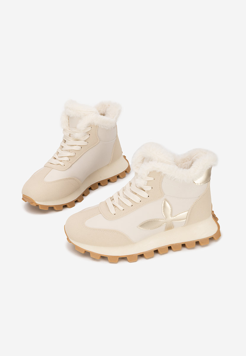 Béžové zimní tenisky dámské Ozia