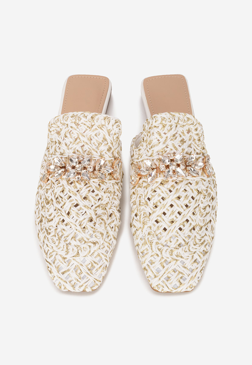 Bílé dámské dřeváky Kristina