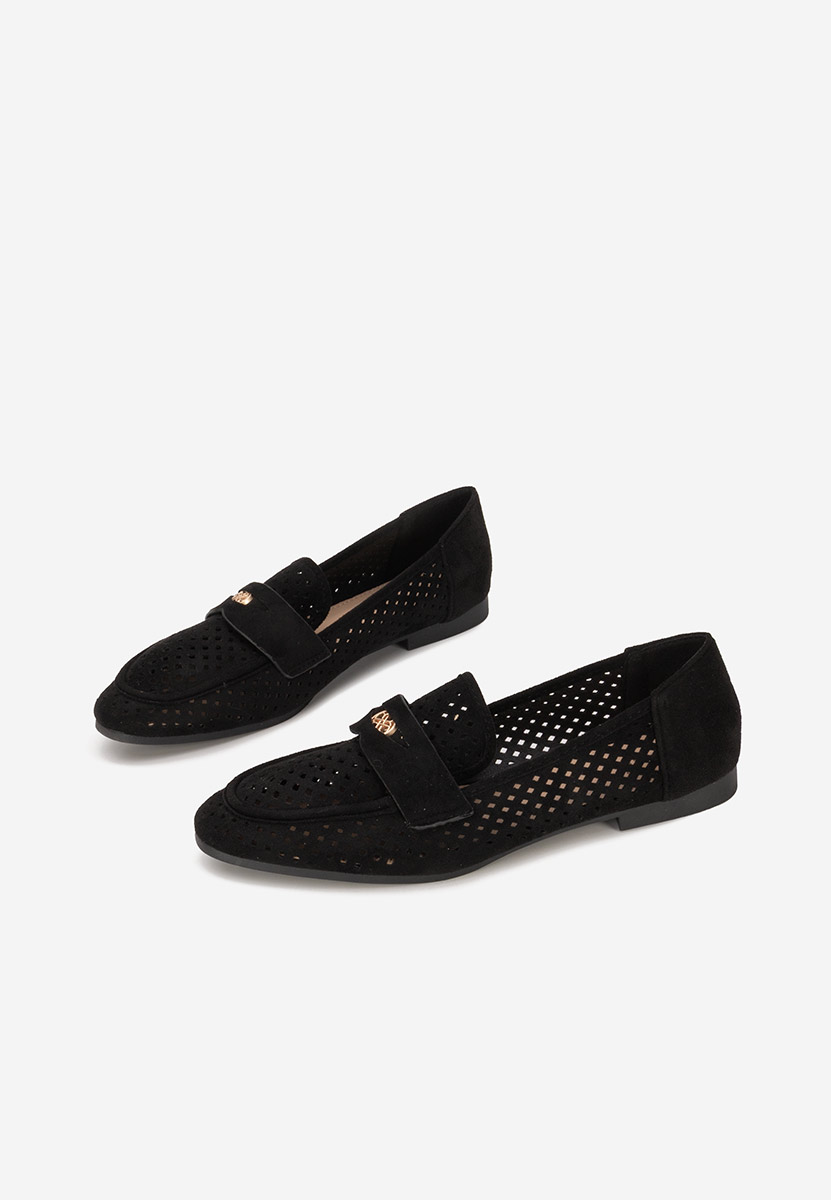 Černé dámské letní mokasíny Damaris