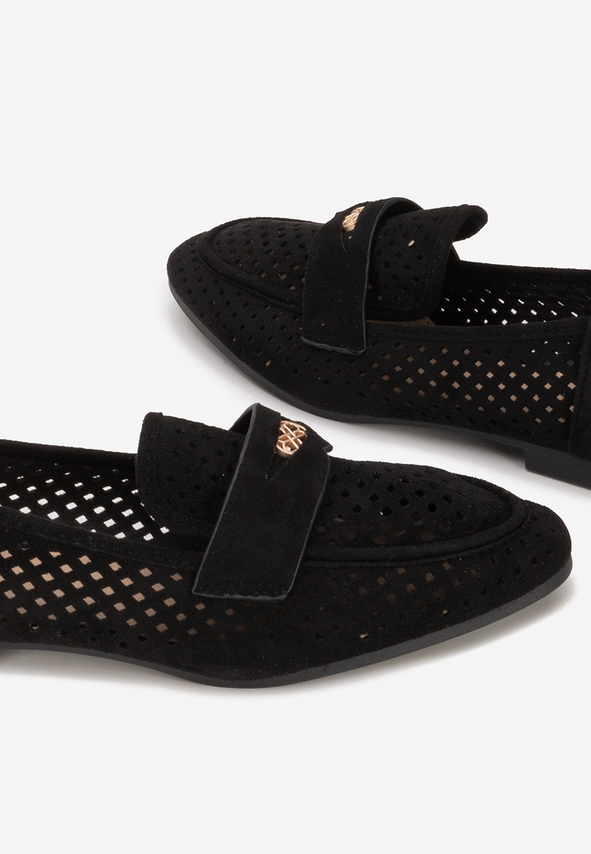 Černé dámské letní mokasíny Damaris